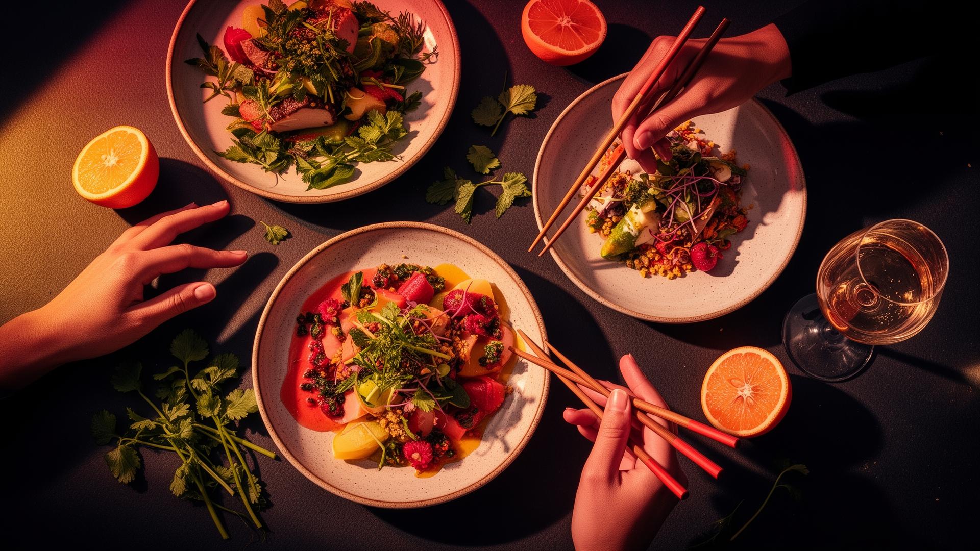 Editorial restaurant tabletop